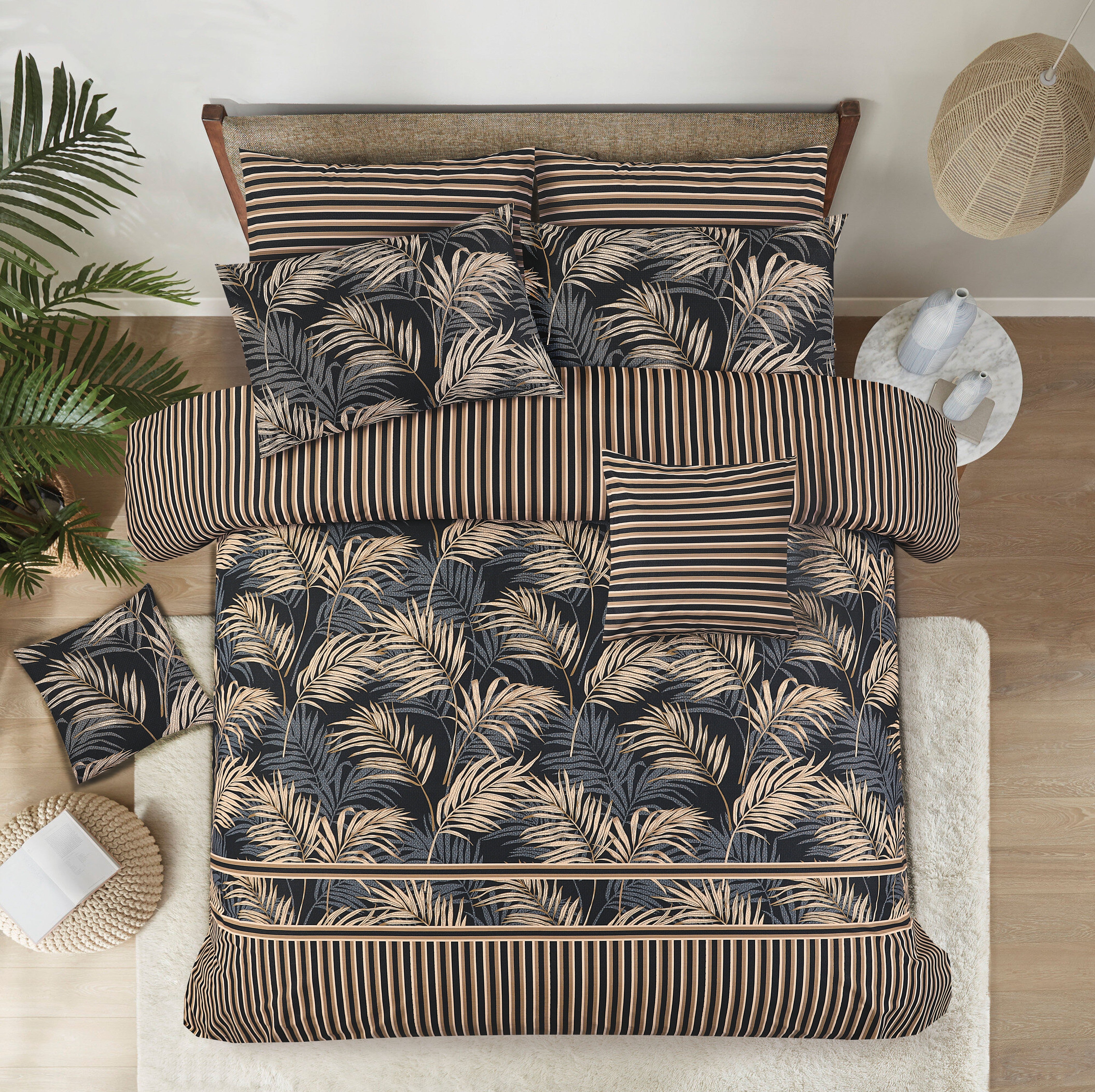 Cotton Printed Bedsheet- Chocolate Silk
